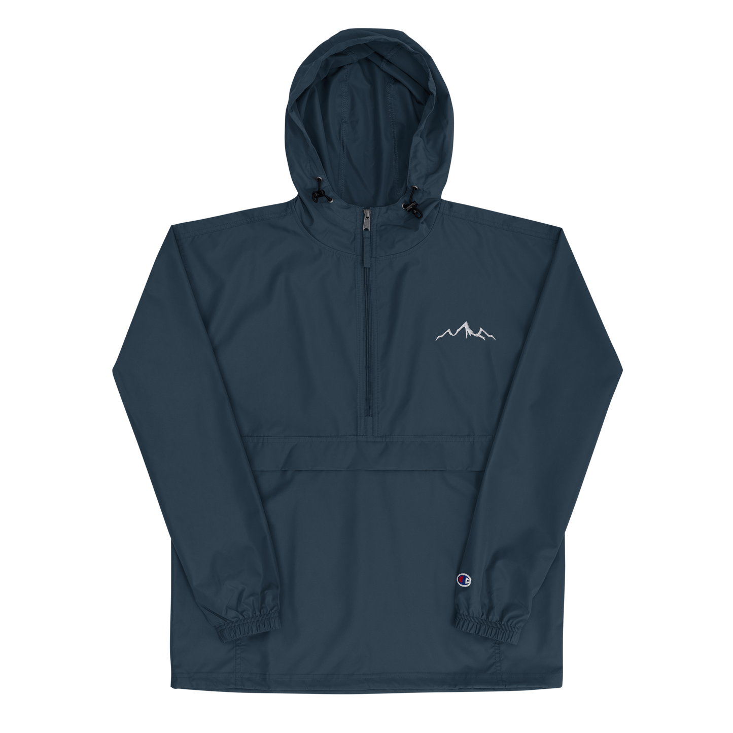 Embroidered Rain Jacket - Steel Blue